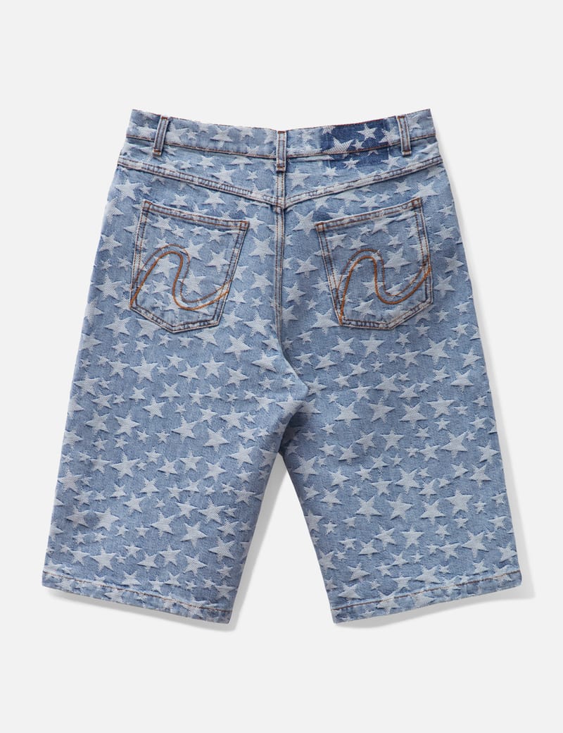 ERL - Unisex Denim Jacquard Shorts | HBX - Globally Curated