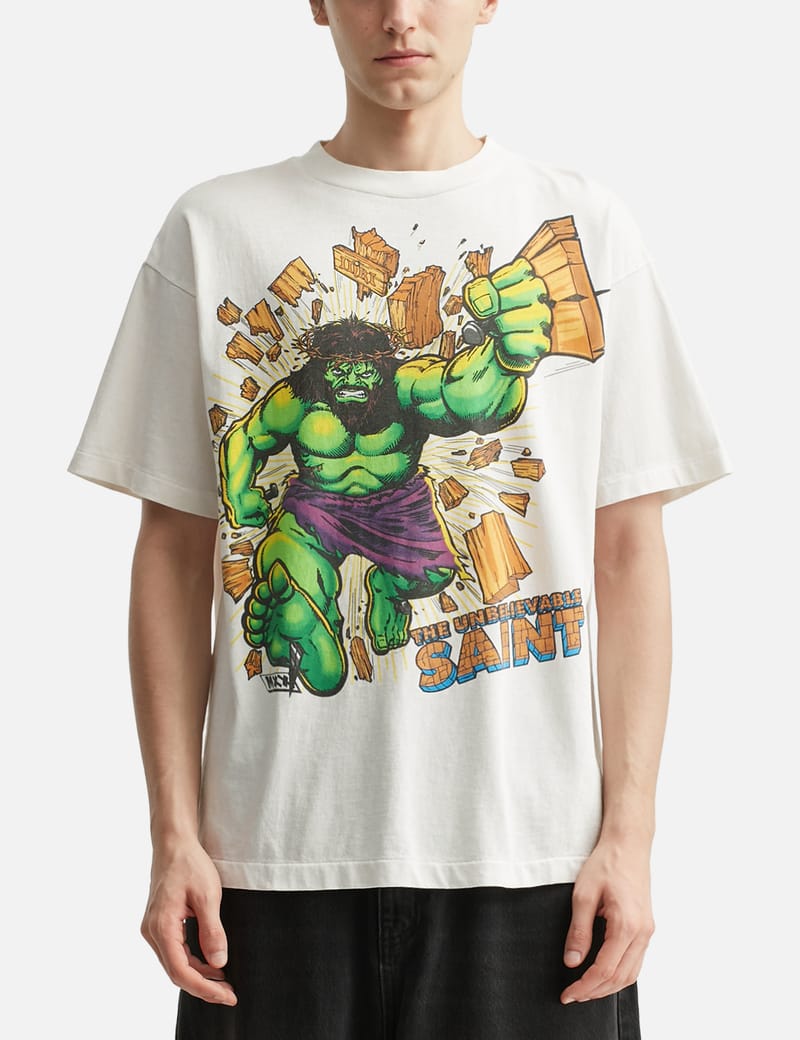 Saint Michael - Saint Green Man Short Sleeve T-Shirt | HBX