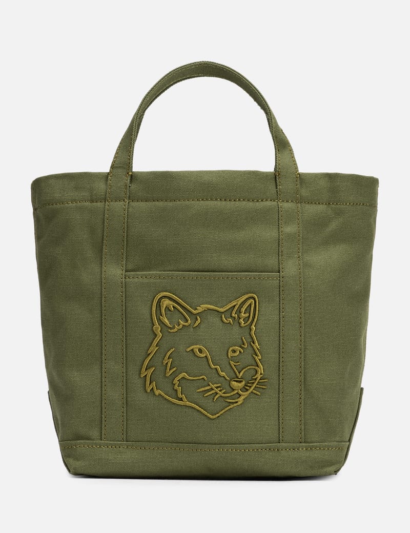 Maison Kitsuné - Fox Head Small Tote | HBX - Globally Maison Kitsuné - Fox Head Small Tote | HBX - Globally
