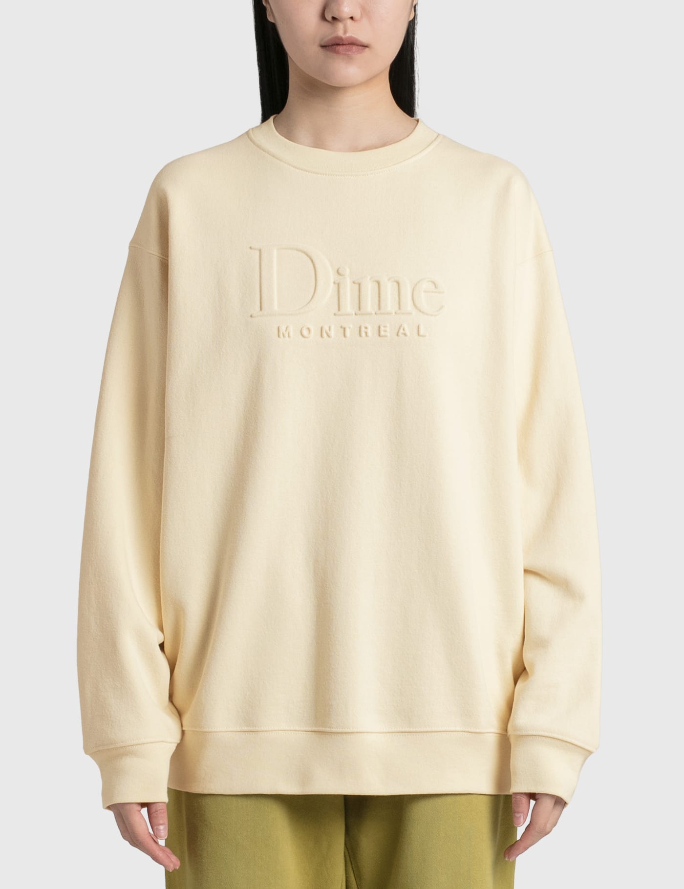 Dime - Dime Classic Embossed Crewneck | HBX - Globally Curated
