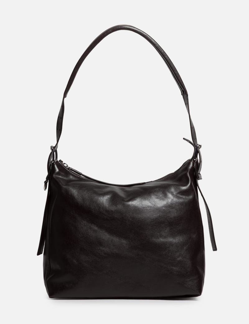 Lemaire Belted Hobo Bag - ペーパーラックスレザー製の柔らかな