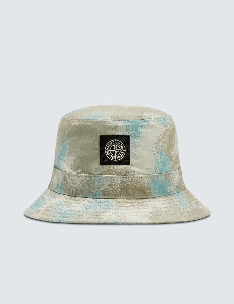 Stone Island - Camo Devore Bucket Hat | HBX - HYPEBEAST 為您搜羅