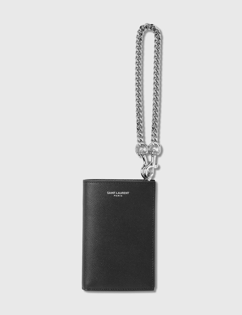 Saint Laurent - Grain Leather Chain Wallet | HBX - Globally