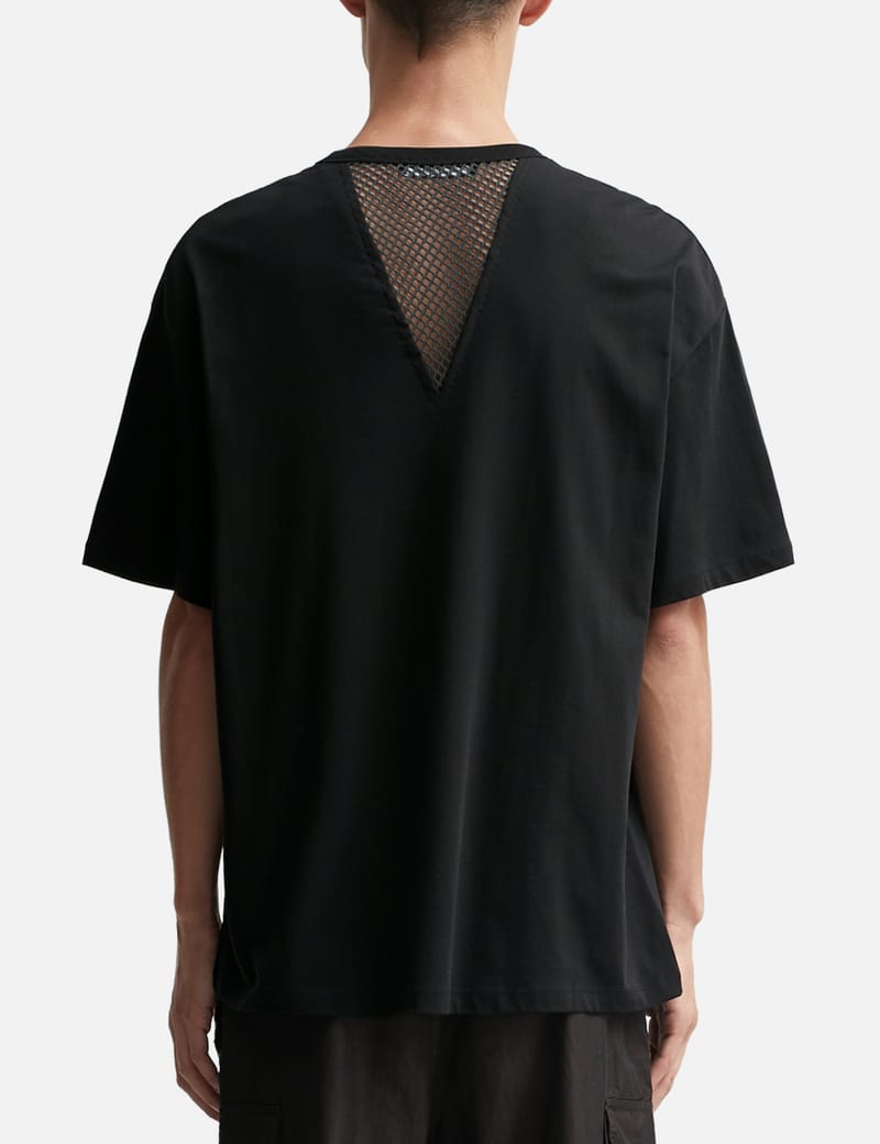Tシャツ・カットソー RAF SIMONS SS23 Mesh insert shirt (231W256 1010) Raf Simons - T-SHIRT WITH NET INSERT | HBX - Globally