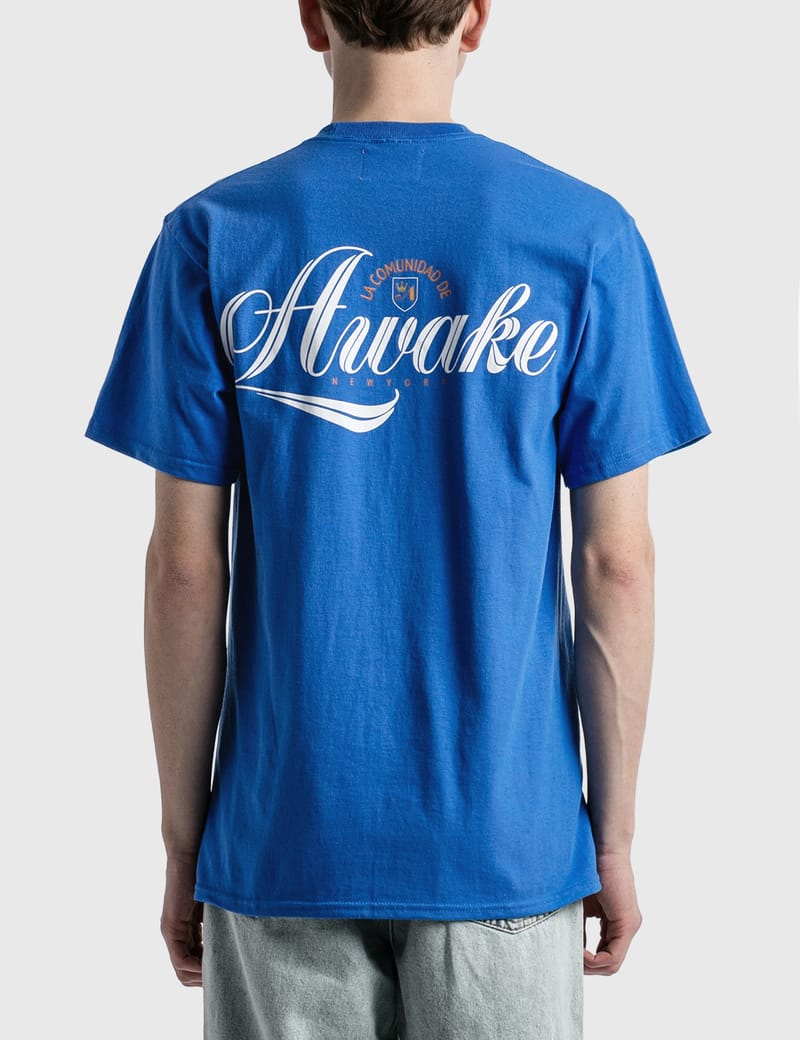 AWAKE NY 国内送 ブルー ロゴモチーフTシャツ Awake NY Split Logo Tee Royal Blue Size M FW19 T-Shirt | eBay