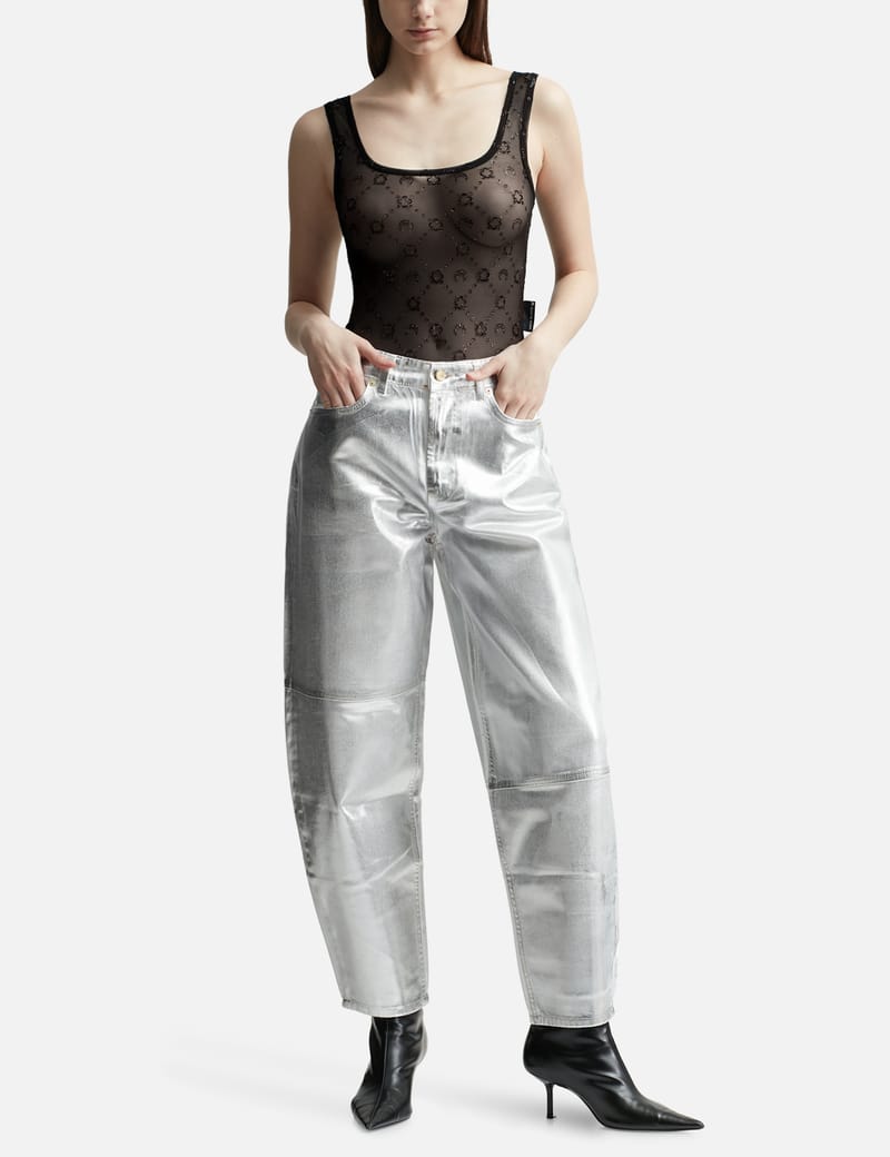 Marine Serre - Moon Laser Denim Flare Jeans | HBX - ハイプ