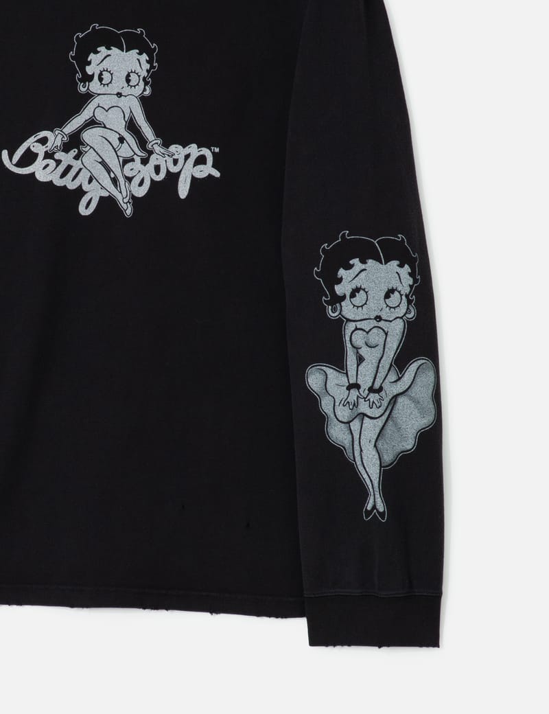 【新品】MASTERMIND WORLD×BETTY BOOP L/S Tシャツ Mastermind World Mastermind World x X Betty Boop Long Sleeve T