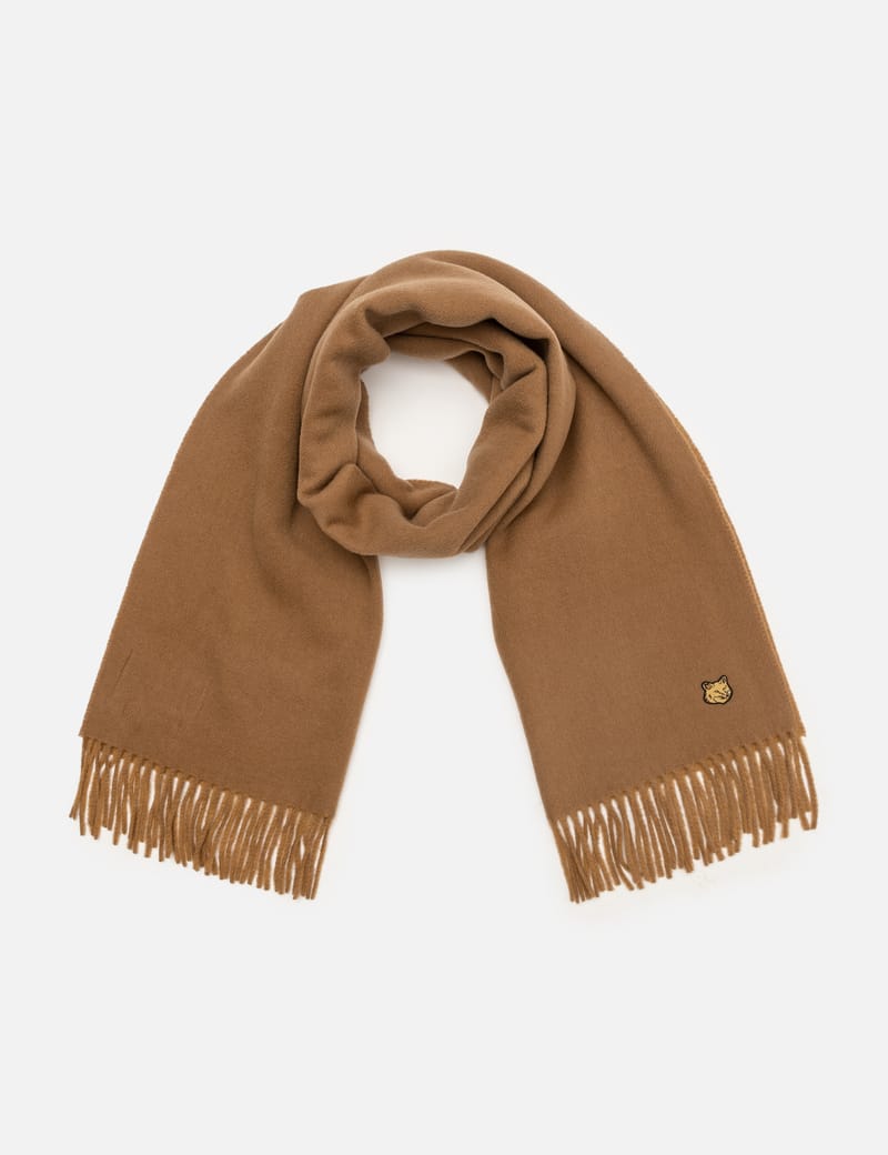 Maison Kitsuné - Bold Fox Head Patch Scarf | HBX - Globally