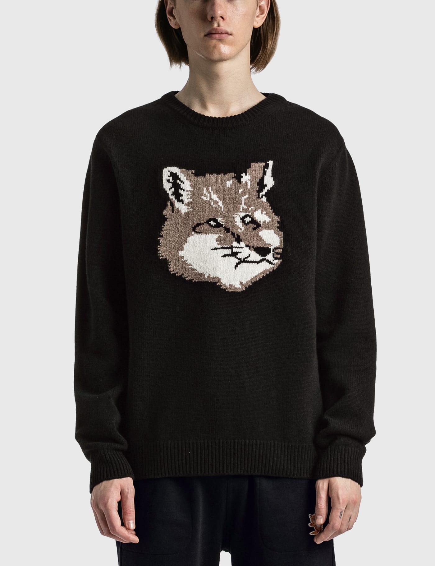 Maison Kitsuné - Big Fox Head Pullover | HBX - Globally Curated
