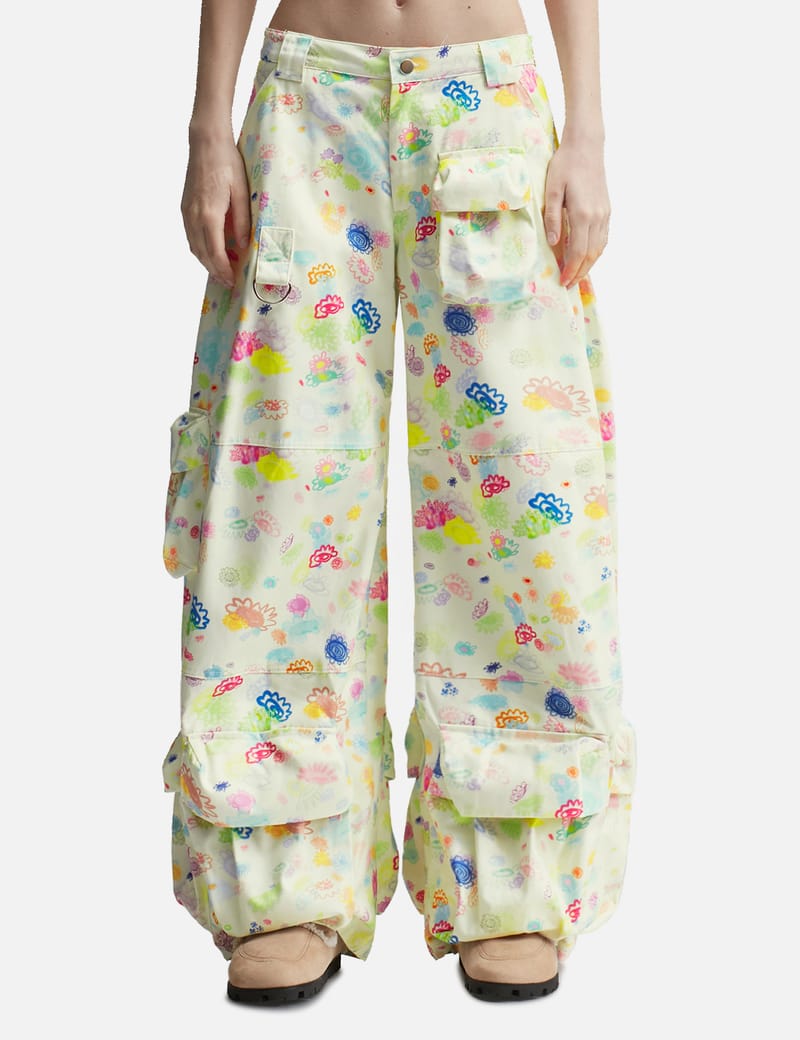 パンツ [COLLINA STRADA] GARDEN CARGO PANT : BLOOM DOODLE Collina Strada - Garden Cargo Pants | HBX - Globally Curated