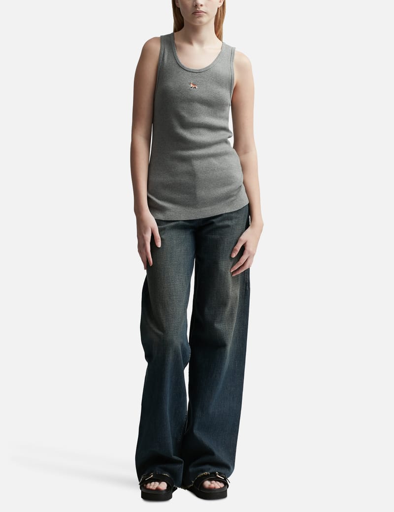 Maison Kitsuné - Baby Fox Ribbed Tank Top | HBX - Globally