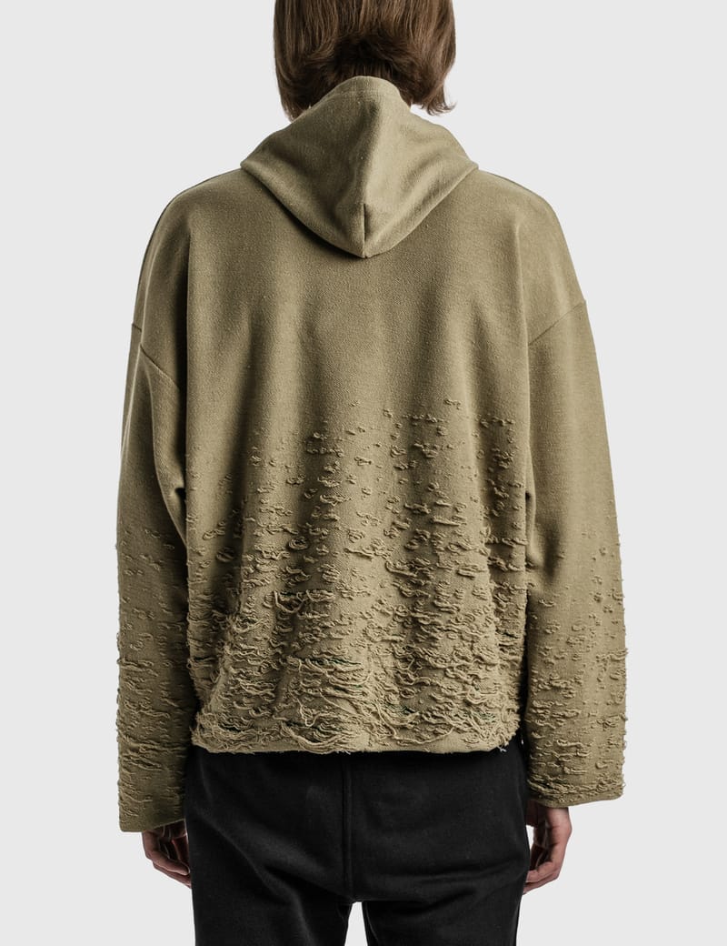 John Elliott - Reverse Burn Out Hoodie | HBX - Globally Curated