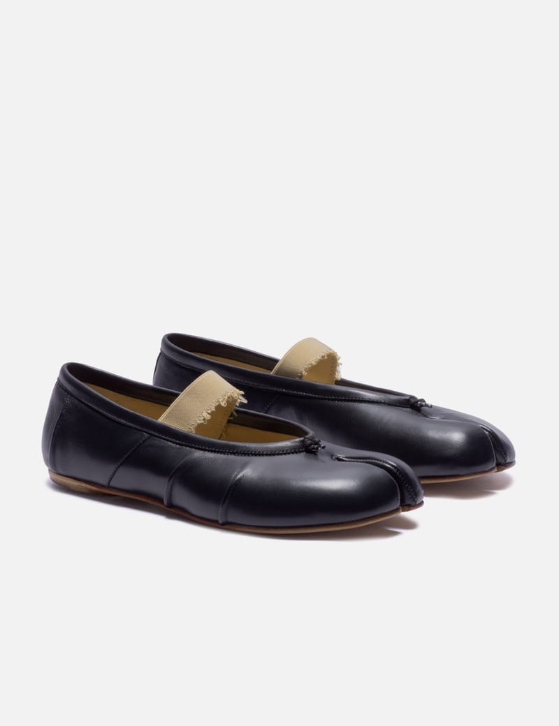 フラットシューズ Maison Margiela BALLERINA WITH LOGO Maison Margiela - Black Tabi New Ballerina – Frances May