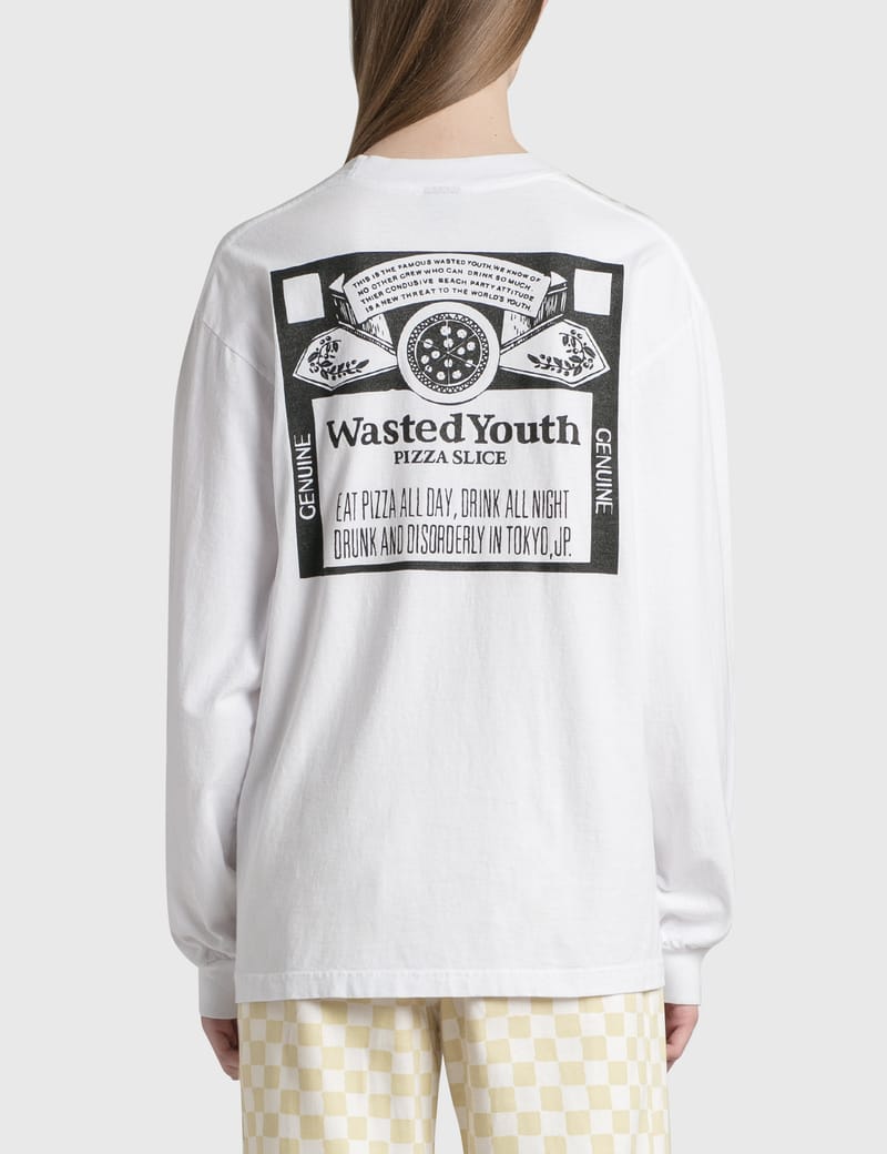 Wasted Youth - Wasted Youth x Pizza Slice Long Sleeve T-shirt 