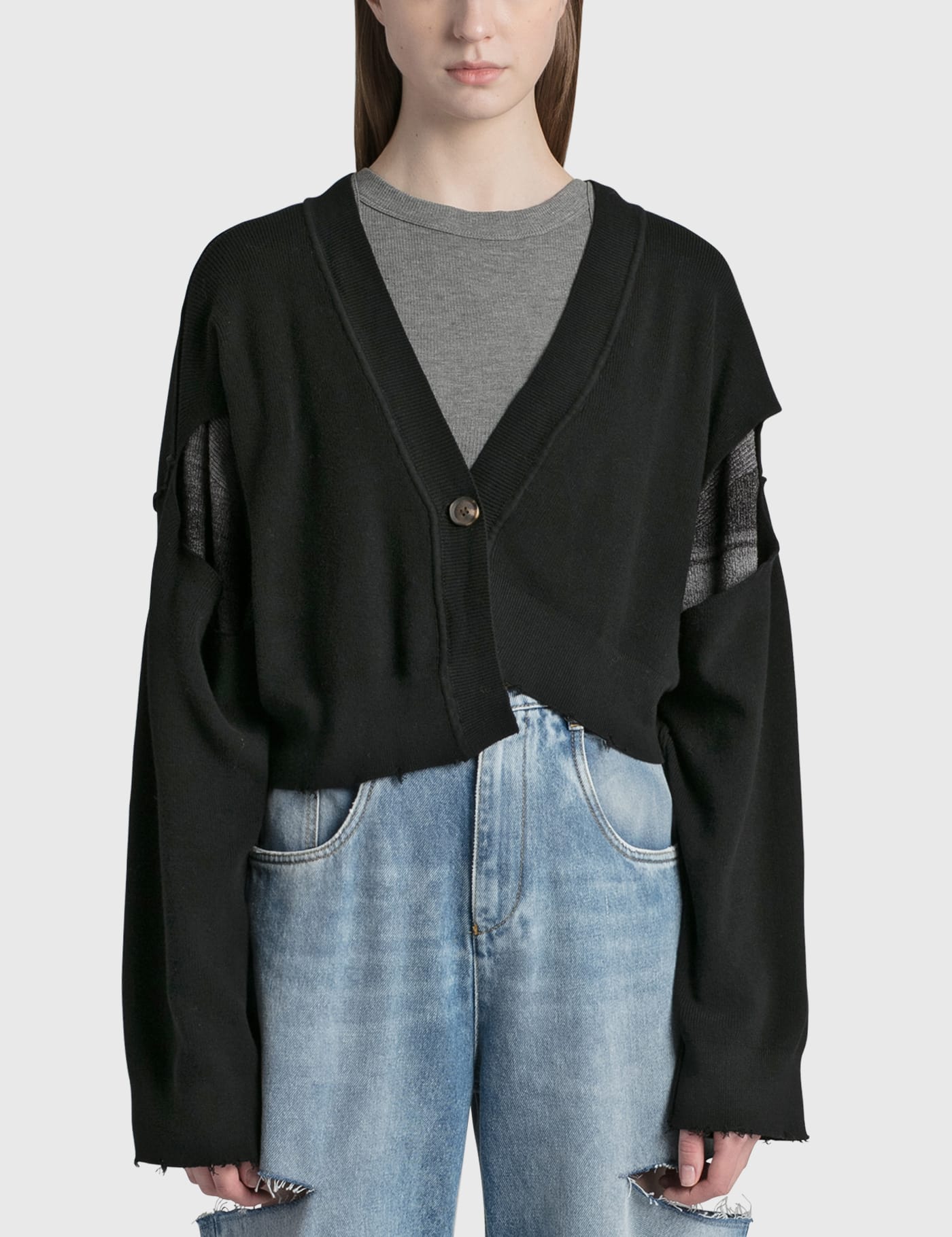 Perverze - REVERSIBLE LOOSE KNIT CARDIGAN | HBX - Globally Curated