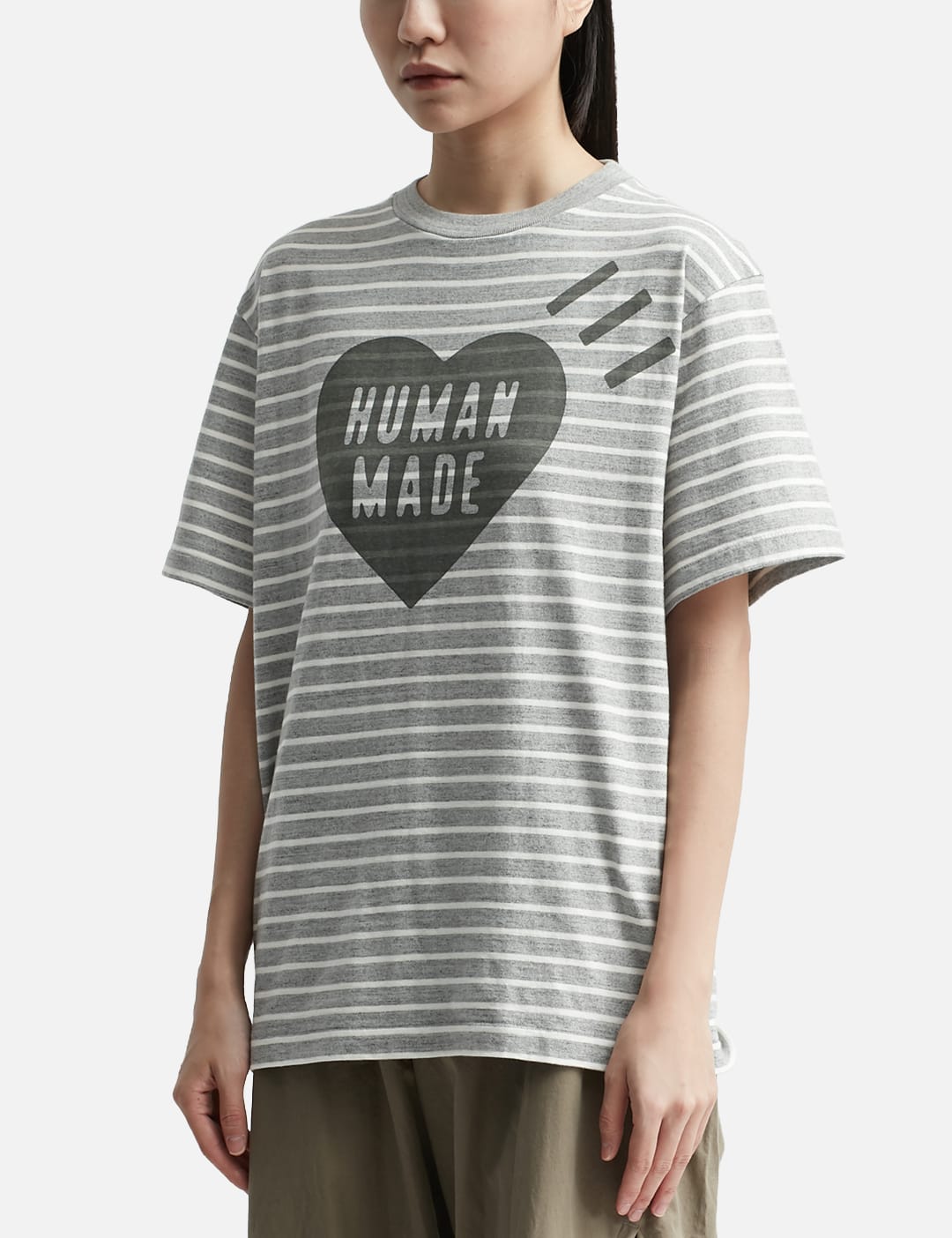 Human Made - STRIPED HEART T-SHIRT | HBX - Globally Curated 