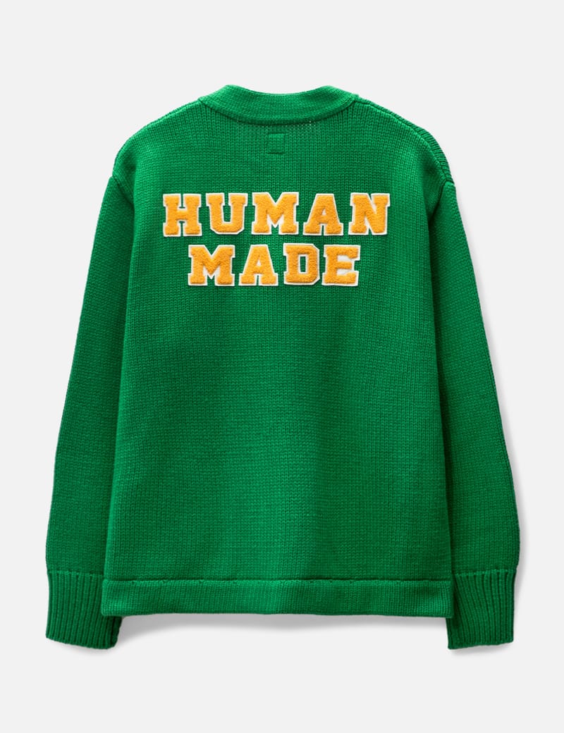 HUMAN MADE Low Gauge Knit Cardigan Green
