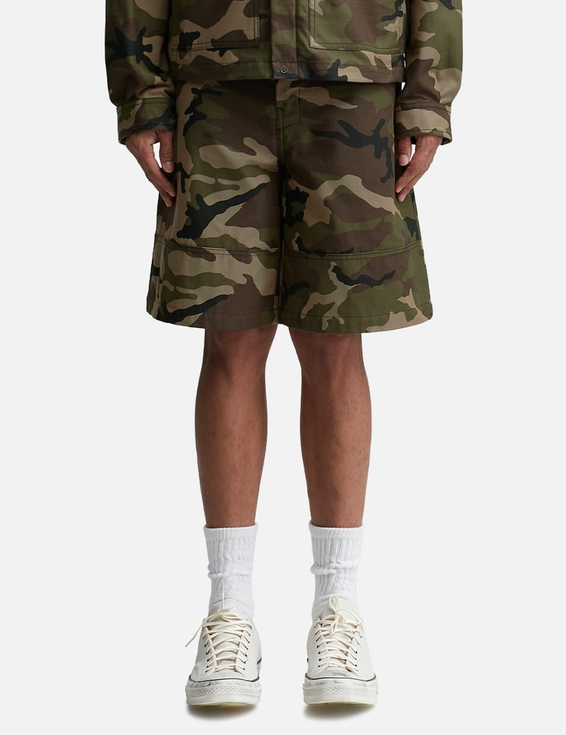 Palm Angels - Sartorial Waistband Camo Shorts | HBX