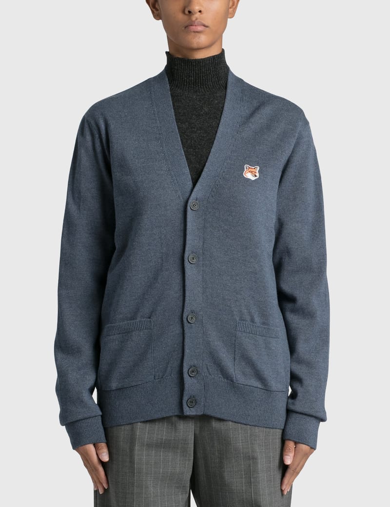 Maison Kitsuné - Fox Head Patch Classic Cardigan | HBX - Globally