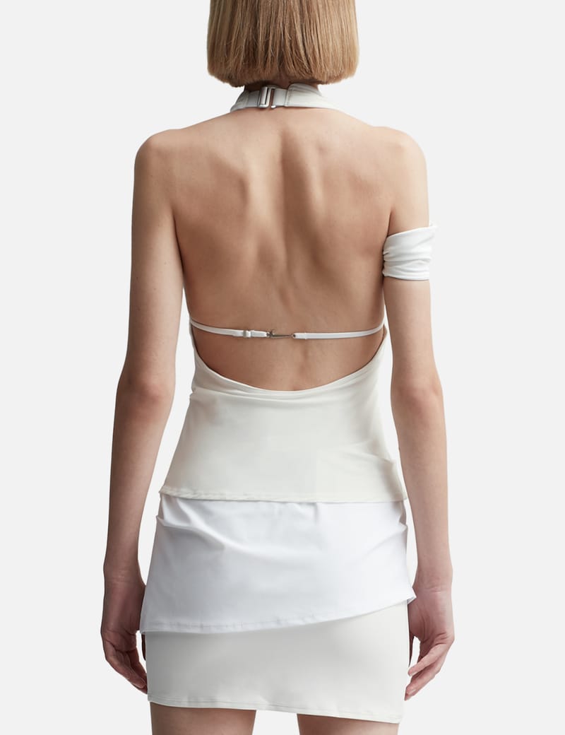 Nike x Jacquemus Asymmetric Mini Dress | White | FARFETCH