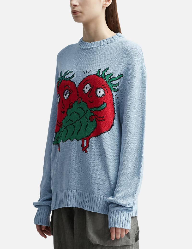 Sky High Farm Workwear - Happy Tomatoes Intarsia Knit