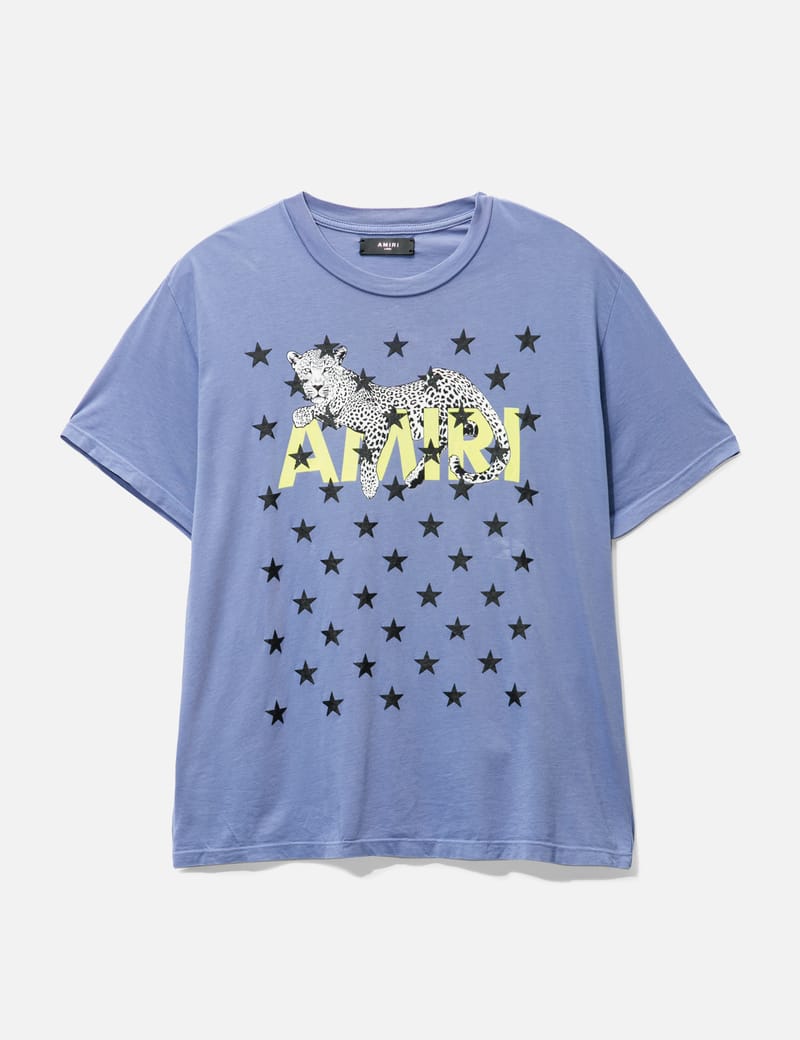 AMIRI AMIRI LEOPARD WITH STAR PRINT T SHIRT HBX Globally