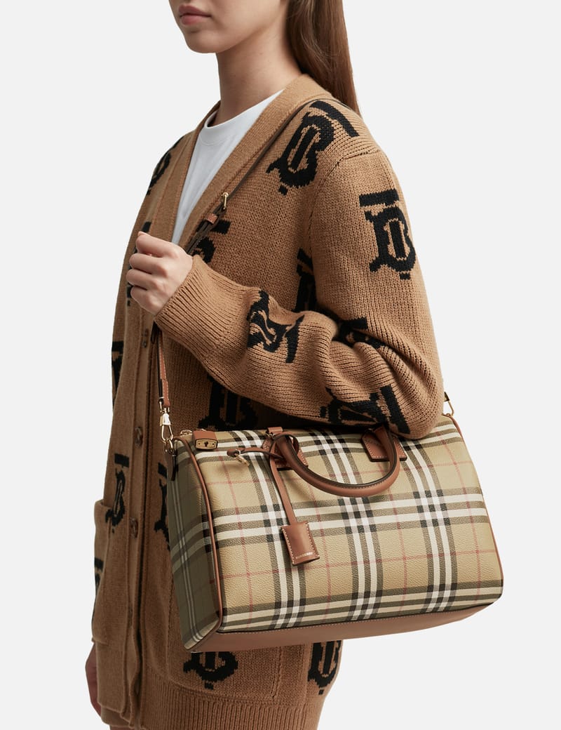 Burberry Check Medium Bowling Bag HBX Globally Curated