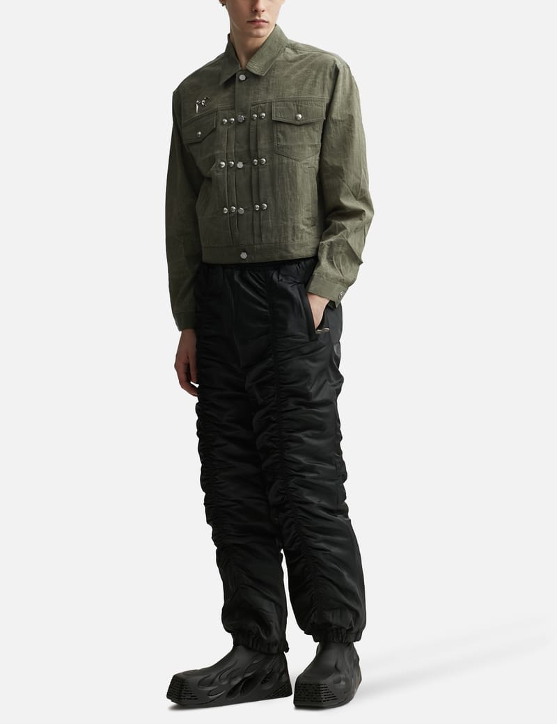【美品】MHL CROPPED ARMY JACKET MHL. Cropped Bomber Jacket in Ink Worn Cotton Drill – JUDITH