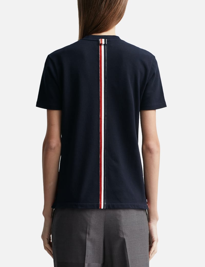 ★人気【THOM BROWNE】Pique Center Back Stripe Relaxed Fit T Thom Browne - Center Back Stripe Piqué T-shirt | HBX