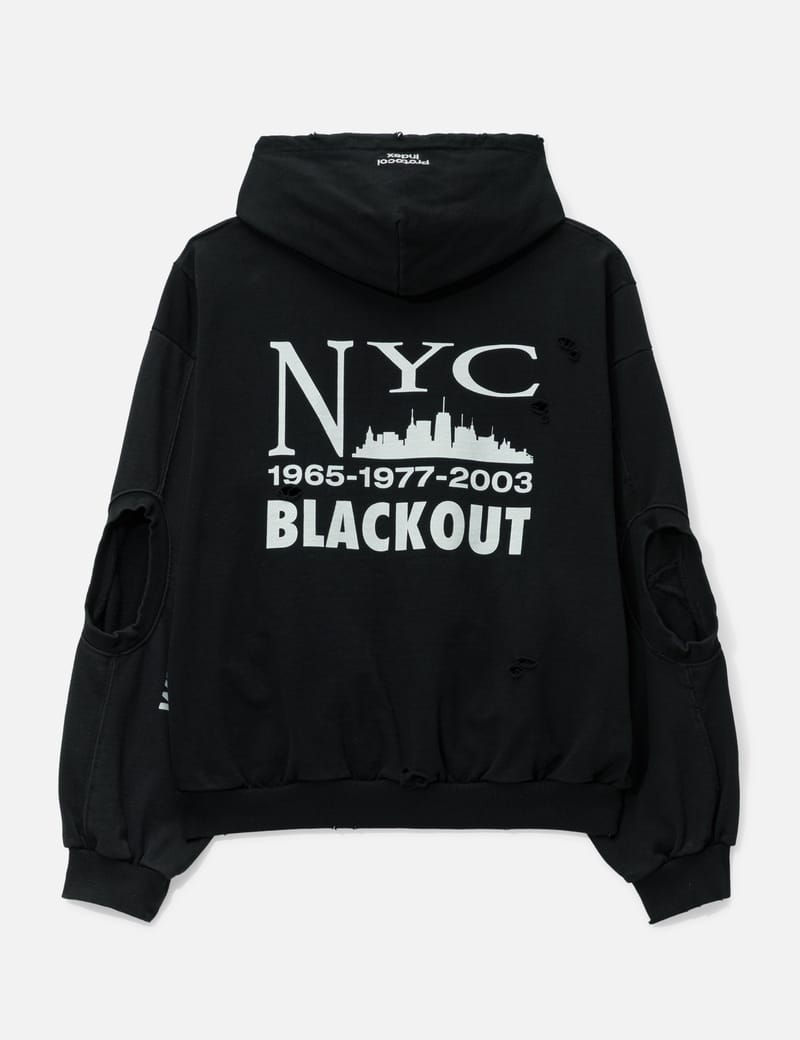 Protocol Index 再構築スウェットシャツジップフーディ Protocol-Index Reconstructed Sweatshirts Zip Hoodie - アート