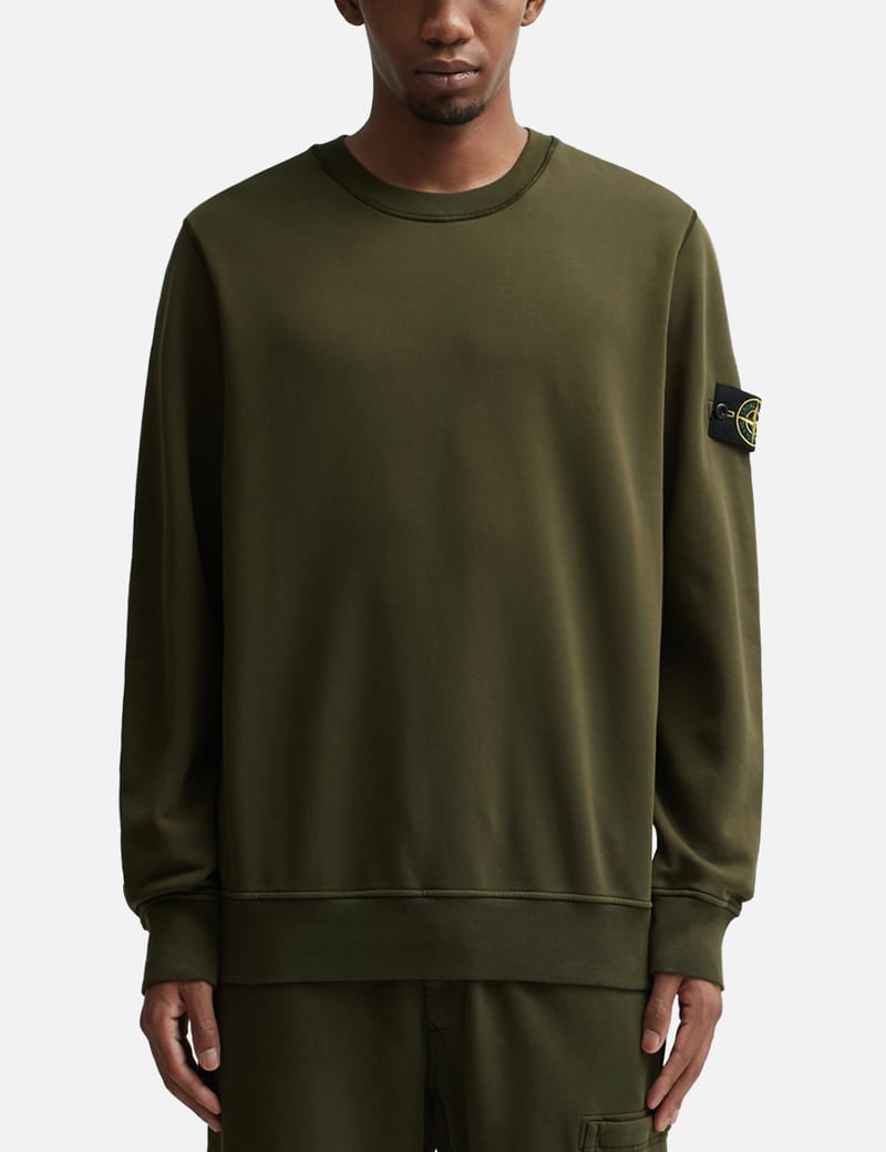 Stone island crewneck store olive