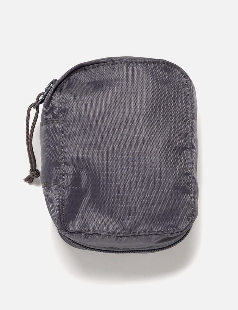 Human Made Gadget Case - Grey zip pouch with front logo print | HBX