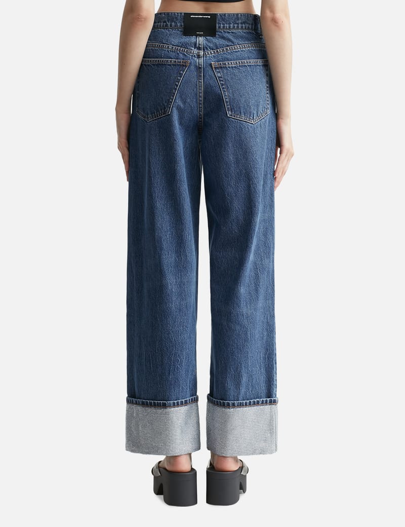 T By Alexander Wang - Crystal Cuff Straight Jean | HBX