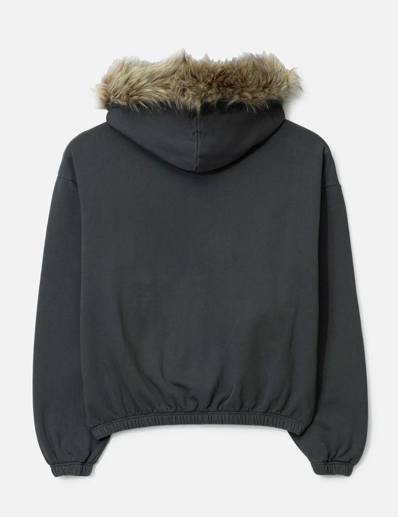 Umbro Umbro x Slam Jam Fur Masked Hoodie - Dark gray hoodie with