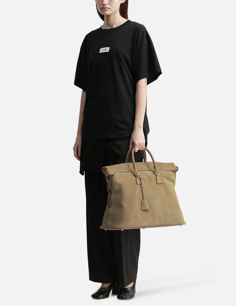 Maison Margiela 5AC Soft XL - Camel suede & calf leather crossbody