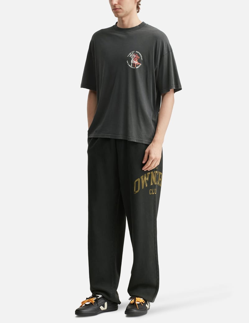 Represent 247 Torch Boxy T-Shirt - Washed black oversized vintage