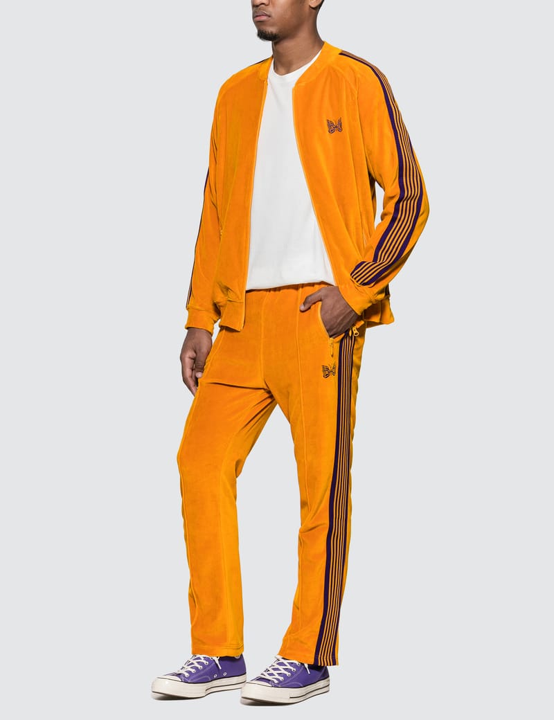 ニードルズ - C/PE Velour Narrow Track Pants | HBX
