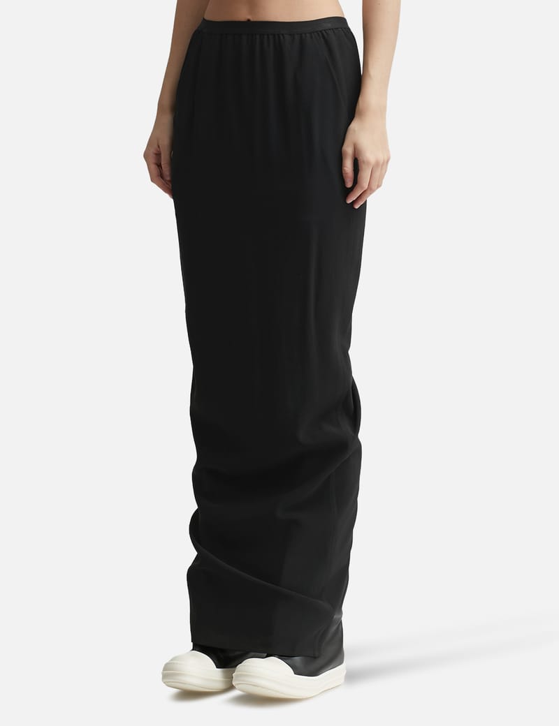 【関税＆送料込み】Rick Owens Pillar Maxi Skirt Black Porterville AL Pillar Denim Maxi Skirt by Rick Owens