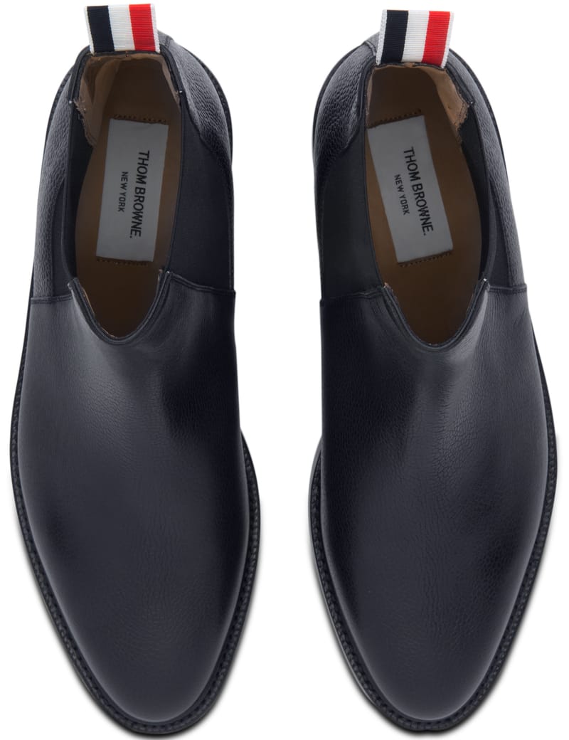 Thom Browne - Pebble Grain Leather Chelsea Boots | HBX