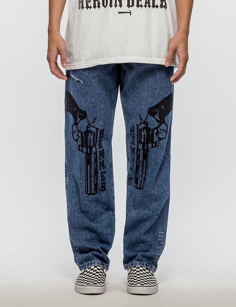 Warren Lotas - Distressed Levis 540 Jeans with Black Guns | HBX