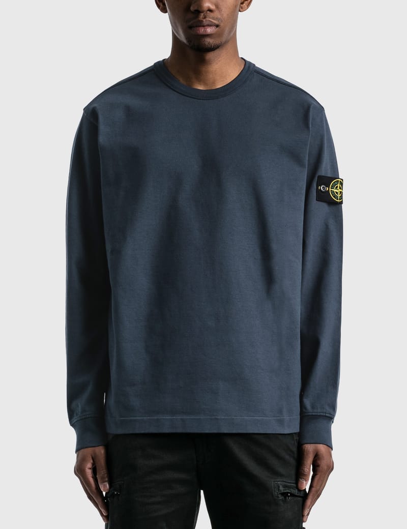 Stone Island Navy Blue Knit Pullover Lightweight Sweater store Crewneck Sweatshirt M