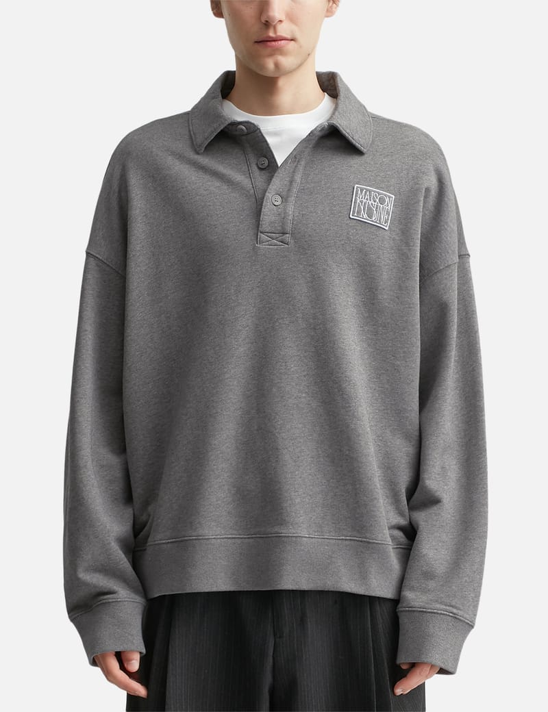 Maison Kitsuné Maison Kitsune Stamp Oversize Polo Sweashirt - 430g