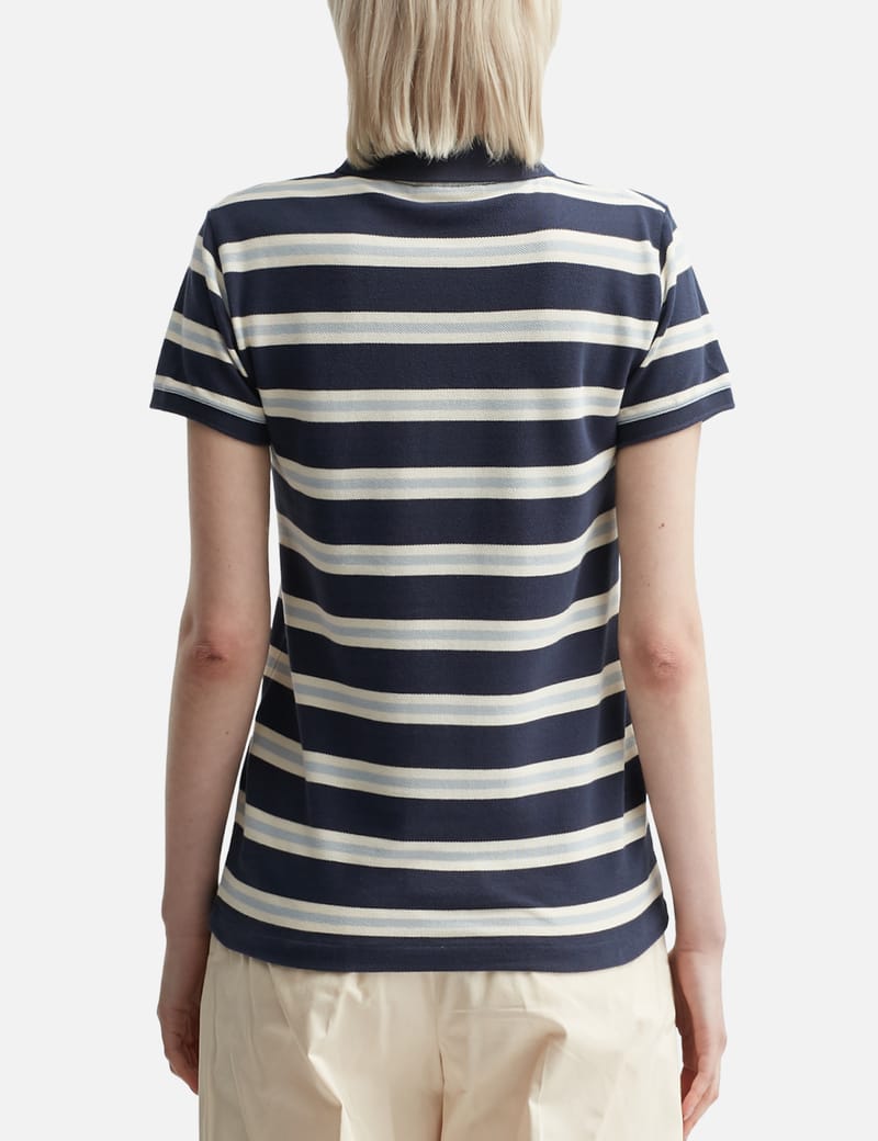 ワンピース Maison Kitsune Women's Baby Fox Stripe Polo Dress Multi BABY FOX PATCH MULTI STRIPES POLO DRESS | Maison Kitsuné