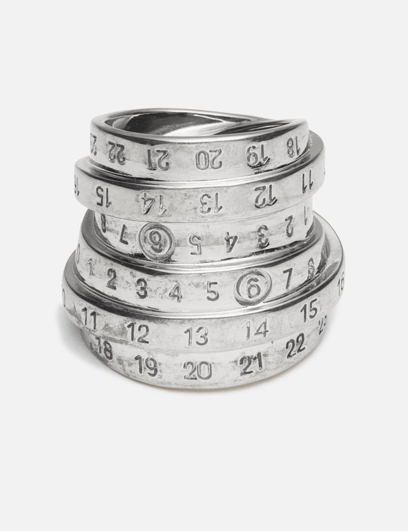 【MM6 MAISON MARGIELA】Numeric Silver Coutout Ring MM6 Maison Margiela - Numeric Ring | HBX - Globally Curated