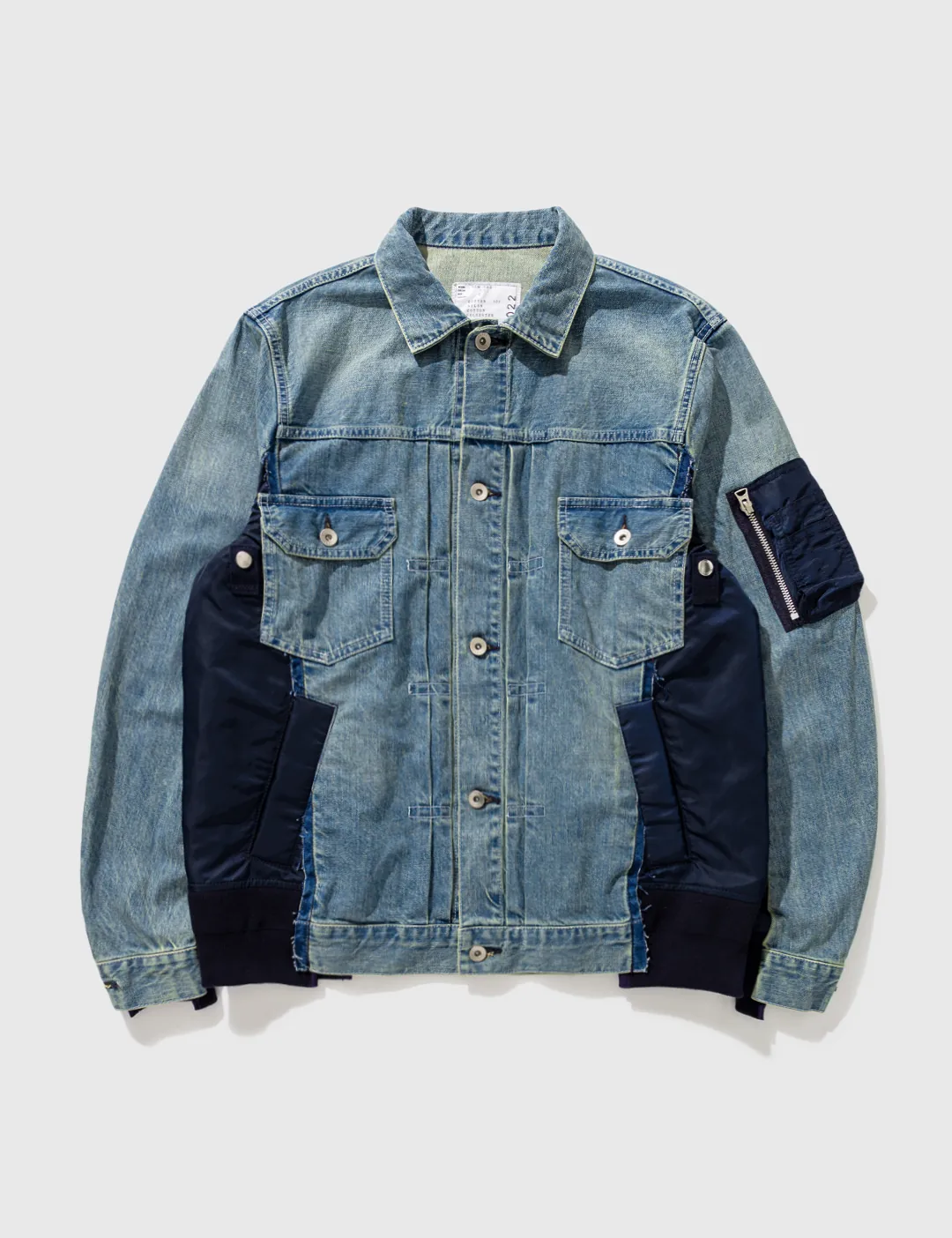 Sacai - Denim MA-1 Jacket | HBX - Globally Curated Fashion and