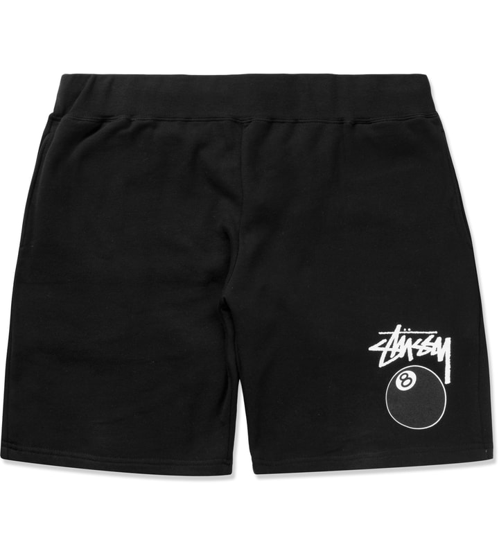 Stüssy - Black 8 Ball Sweatshorts | HBX