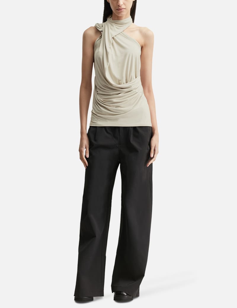 Entire Studios Sleeveless Dalters Top - Draped halter in soft