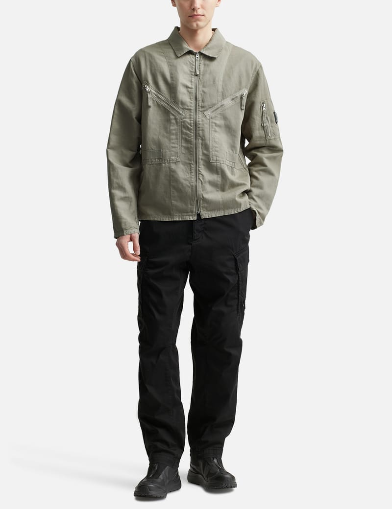 C.P. Company - Cotton-Linen Blend Full Zip Overshirt | HBX C.P. Company - Cotton-Linen Blend Full Zip Overshirt | HBX