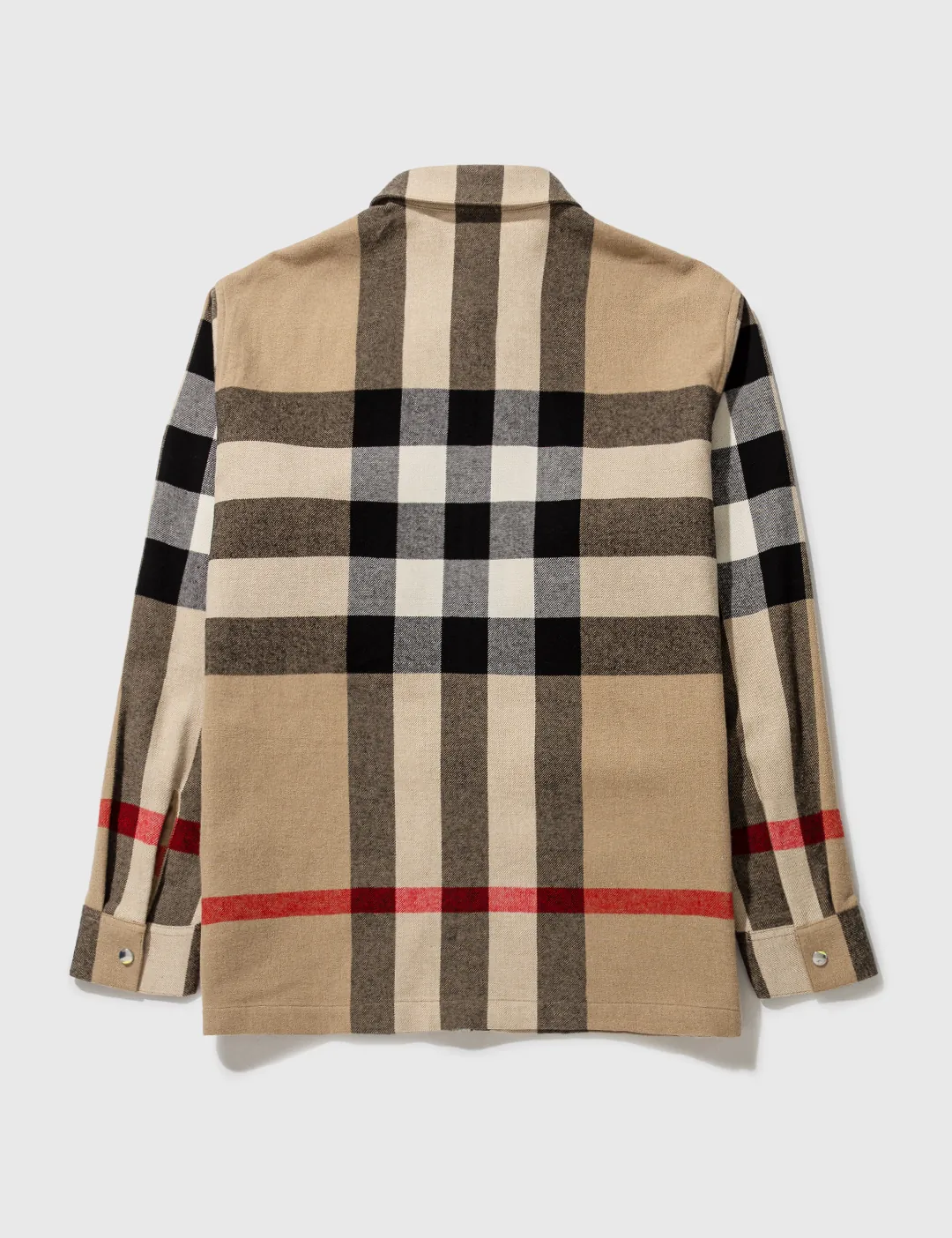 Burberry - エグザジェレイティッドチェック ウールコットン オーバー