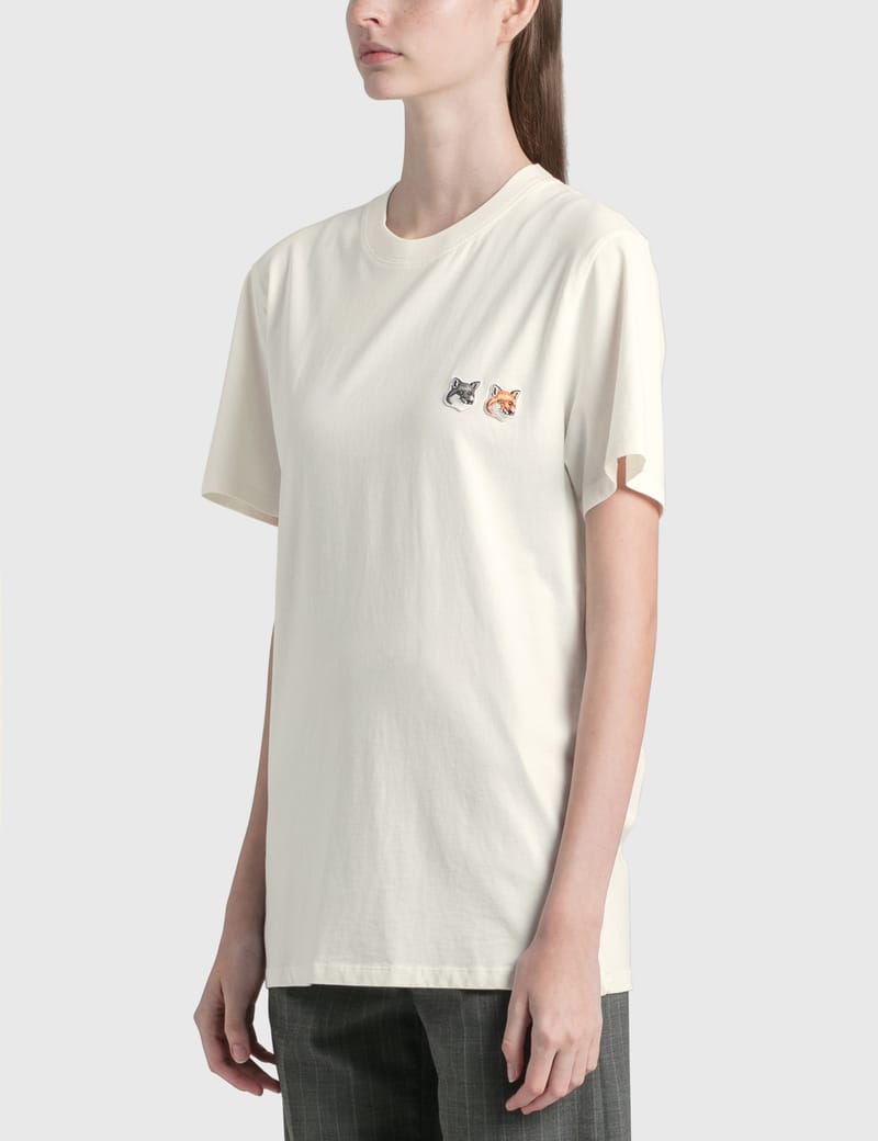 Maison Kitsuné - Double Fox Head Patch Classic T-shirt | HBX ...